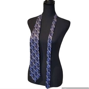 🔥3/$30 Cocktail Collection 100% silk blue & gray men's tie
